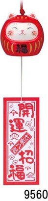 From Japan Lucky Charm Daruma Wind Bell Chime 9560