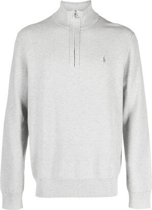 Half-Zip Piqué Jumper