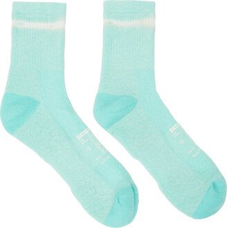 Blue Tie-Dye Socks