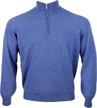 Funnel-Neck Half-Zip Jumper