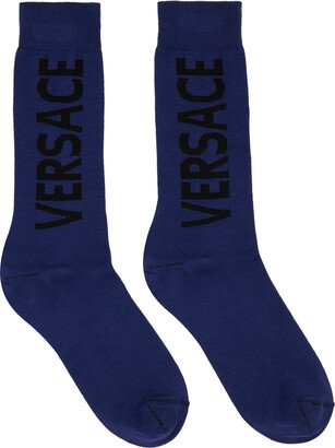 Blue Cotton Socks