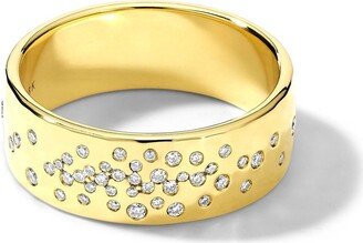 18kt green gold Stardust diamond ring