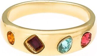 Rainbow Crystal Band Ring