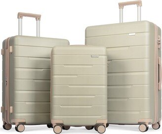 ABS Luggage Sets 3 Piece Suitcase Set with Spinner Wheels