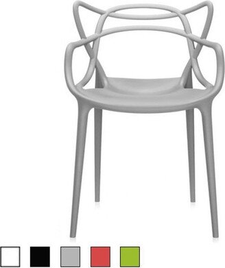 2xhome Single Modern Contemporary Design Master Grey Dining Arm Chair for Indoor or Outdoor