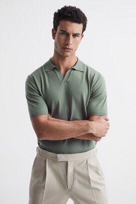 Kale Duchie Merino Wool Open Collar Polo Shirt