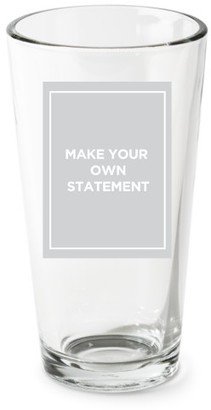 Pint Glasses: Make Your Own Statement Pint Glass, Etched Pint, Set Of 1, White