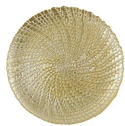 Rufolo Glass Gold Crocodile Service Plate/Charger-AB