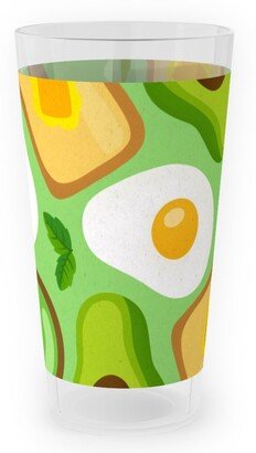 Outdoor Pint Glasses: Deconstructed Avocado Toast - Green Outdoor Pint Glass, Green