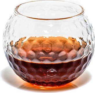 Set Of Four Golf Whiskey Glasses - Ball Shaped Rocks Glass, Scotch Bourbon Glass Groomsmen Gift Or Unique