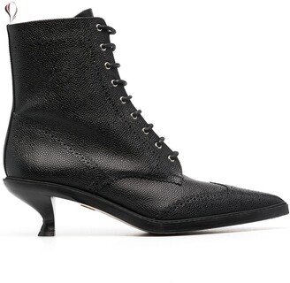 Lace-Up Wingtip Ankle 50mm Booties