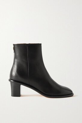 Gelda Leather Ankle Boots - Black