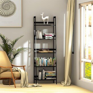 BESTCOSTY 5 Tier Open Ladder Bookshelf for Bedroom, Living Room, Office