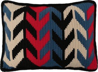 Arrow jacquard rectangular cushion