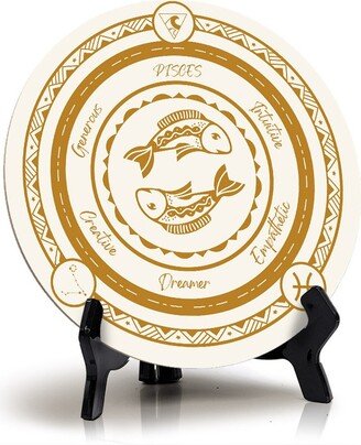 Pisces Zodiac Circle Table Sign |