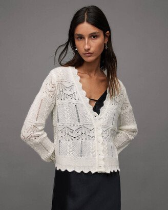 Vanessa Lace Scallop Edge Cardigan