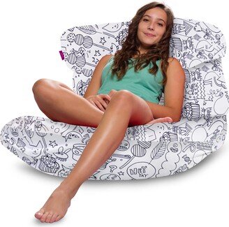 Posh Creations Structured Comfy Bean Bag Chair for Gaming