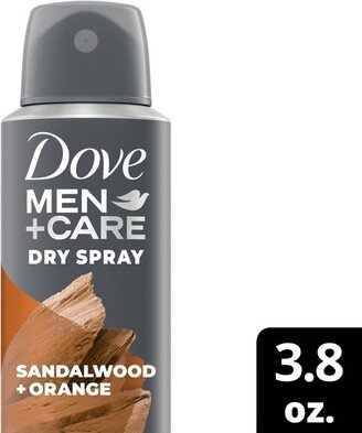 Dove Men+Care Soothing Sandalwood + Orange Plant Based Antiperspirant & Deodorant Dry Spray - 3.8oz