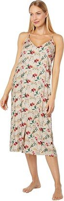 Printed Woven Spaghetti Chemise (Botanical Magic) Women's Underwear