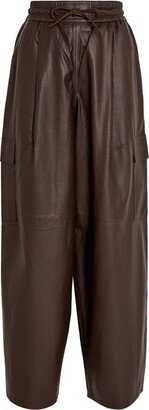 Leather Cargo Trousers-AA