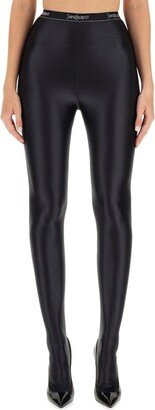 Logo Waistband High Waist Leggings