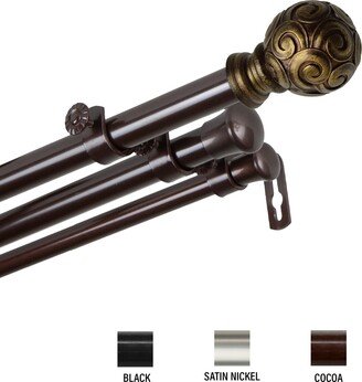 InStyleDesign Lux Triple Curtain Rod 13/16 inch dia.