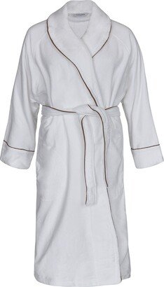Pasithea Sleep Men's Organic Cotton Velour Robe - White
