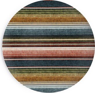 Salad Plates: Serape Southwest Stripes - Multi Earthy Salad Plate, Multicolor