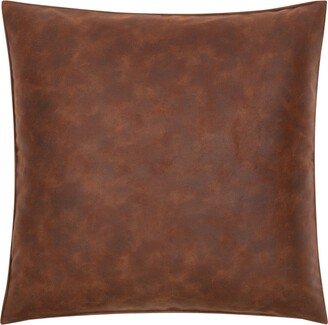 Faux Leather Square Decorative Pillow, 20 x 20