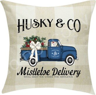 Husky | White & Co. Mistletoe Delivery Pillow Cover Buffalo Plaid 18 X ~Cover Only~