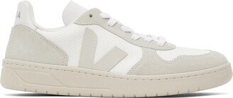 Beige & White V-10 B-Mesh Sneakers