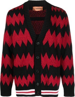 Zigzag Wool Cardigan