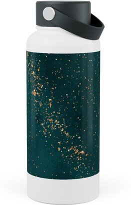 Photo Water Bottles: Stardust - Green Stainless Steel Wide Mouth Water Bottle, 30Oz, Wide Mouth, Green