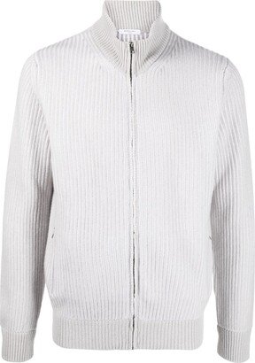 Zip-Up Cashmere Cardigan