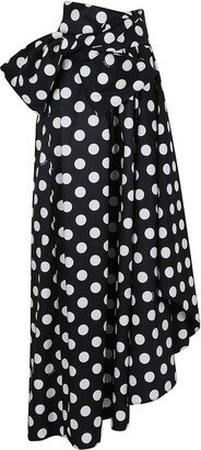 Polka-Dot Printed Maxi Skirt