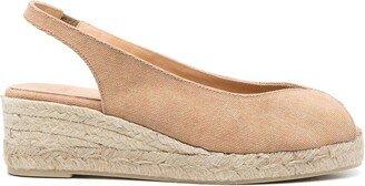 Open-Toe Wedge Espadrilles