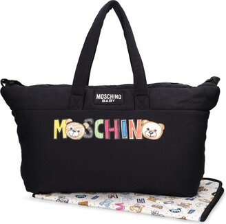 Printed cotton changing bag w/ mat-AB