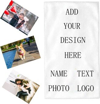 Personalized Hand Rally Towel Printed With Your Customized Image Or Message. Full Edge To Print. Unique Gift For Birthday Events