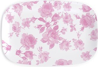 Serving Platters: Saint Colette June Roses - Pink Serving Platter, Pink