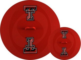 MasterPieces FanPans Team Logo Silicone Lid Set, 2 Pack - NCAA Texas Tech Red Raiders