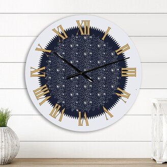 Designart 'Graphic Vintage Minimal Geometrics II' Mid-Century Modern wall clock