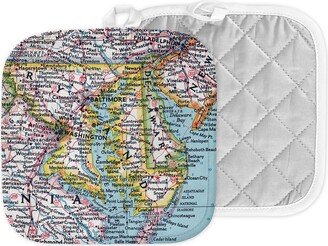 Chesapeake Bay Map Hot Pad - Pot Holder Kitchen Airbnb Decor Wedding Gift