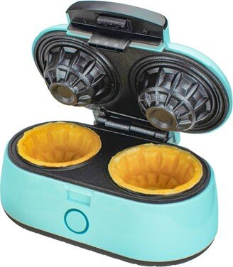 Brentwood Double 3.5 Inch Waffle Bowl Maker in Blue
