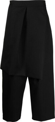 Cropped Draped Trousers-AA