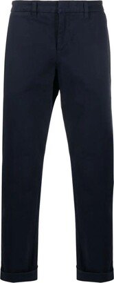 Navy Blue Capri Cotton Trousers-AB