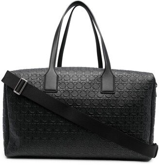 Gancini-embossed leather holdall