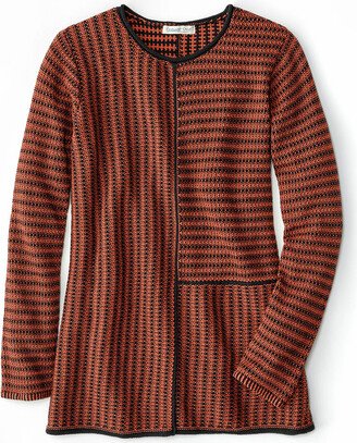 Women's Change in Stripes Sweater - Mesa Orange Multi - PS - Petite Size