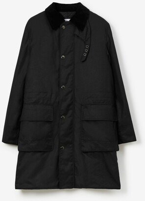 Mid-length Waxed Cotton Car Coat