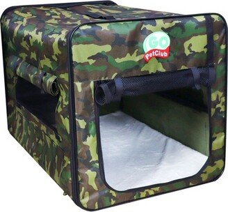 Folding Soft Dog Crate AF32, Green Forest Camo