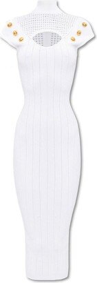 Cut Out Detailed Ribbed Dress